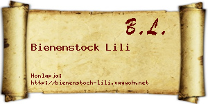 Bienenstock Lili névjegykártya