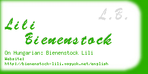 lili bienenstock business card